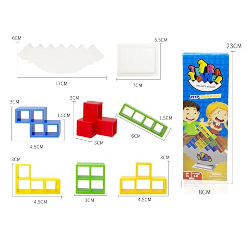 DYOUen Tetra Tower Juego Tetris Balance Apilamiento Juguete Divertido Juego de apilamiento Bloques de apilamiento Juego de Equilibrio para niños y niñas a partir de 3 años