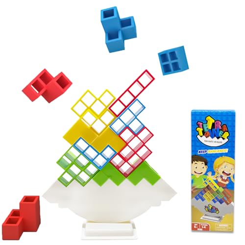 DYOUen Tetra Tower Juego Tetris Balance Apilamiento Juguete Divertido Juego de apilamiento Bloques de apilamiento Juego de Equilibrio para niños y niñas a partir de 3 años
