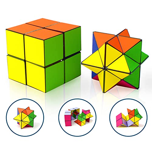 EACHHAHA Cubo Infinito,Magic Puzzle Cubes,Cubo Mágico De Star,Speed Cube 2 en 1, Alivia el estrés y la ansiedad,para Niños y Adultos