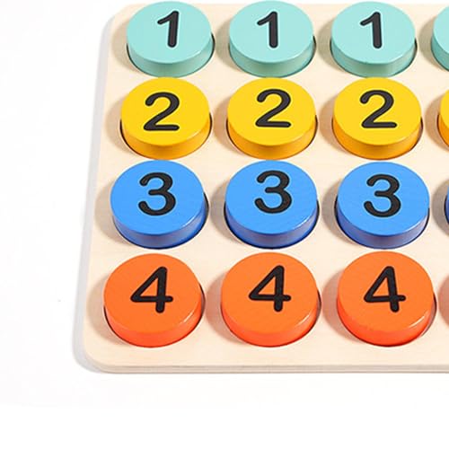 EHJRE Rompecabezas Sudoku de Madera Portátil para Niños de 3 años en Adelante Crucigramas Juguetes Rompecabezas