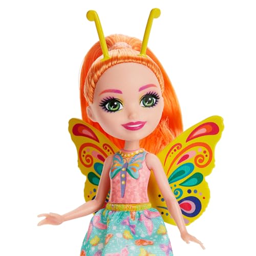 Enchantimals City Tails Main Street Belisse Butterfly y Dart Muñeca con mascota mariposa, juguete +4 años (Mattel HKN12)