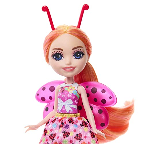 Enchantimals Ladybug y bestie Muñeca con mascota mariquita, juguete +4 años (Mattel HNT57)