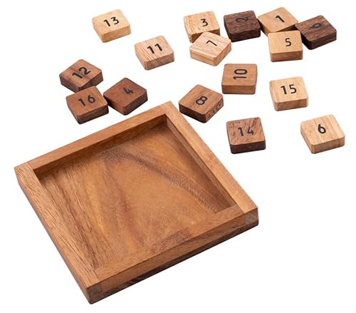 Engelhart - 350240 - Taquin Sudoku en Caja de Madera - Rompecabezas de Nivel Medio - 2 Formas de Jugar - Juego ecológico - 12 x 12 cm