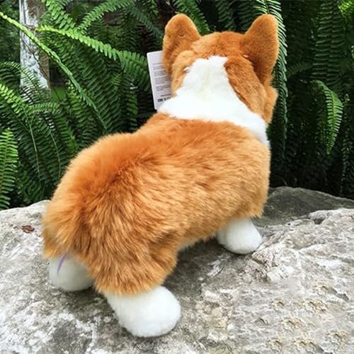 Ermano Peluche Koji Dog Animation Lindo Peluche Dog Peluche Juguete Animal Realista simulación Relleno Regalo de Juguete de muñeca