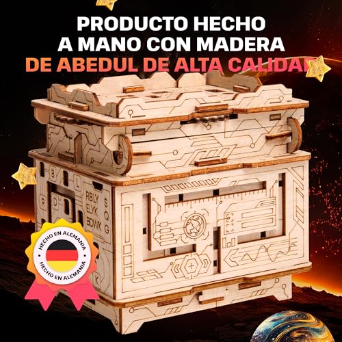 ESC WELT Orbital Box - Embalaje Creativo para Regalo con Acertijos - Caja con Enigmas para los Amantes de los Juegos de Rompecabezas - Caja Regalo Ideal para Cumpleaños, Pascua & Boda