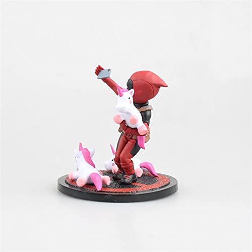 Estatuas de anime DUDDP Modelo de personaje de anime Deadpool En caja Decoración de personaje hecha a mano Dibujos animados de decoración de anime, Juguete, Modelo, Anime, Obra de arte 10.5cm Juguetes
