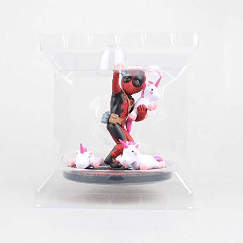 Estatuas de anime DUDDP Modelo de personaje de anime Deadpool En caja Decoración de personaje hecha a mano Dibujos animados de decoración de anime, Juguete, Modelo, Anime, Obra de arte 10.5cm Juguetes