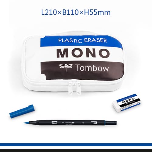 Estuche Tombow MONO: Almacenamiento para lápices portátil, diseño MONO, dimensiones 210 x 110 x 55 mm, ideal para accesorios de dibujo y suministros para artistas