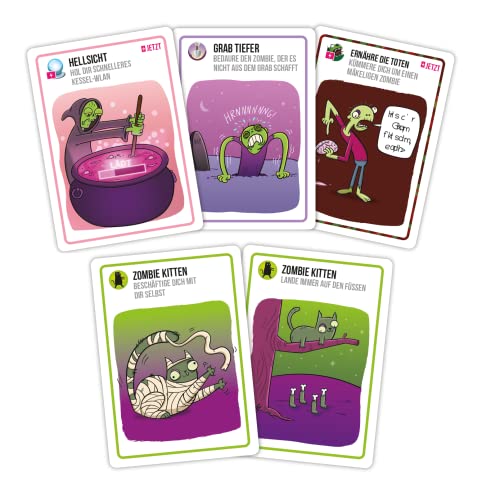 Exploding Kittens- Zombie Kittens Juego, Color, Multicolor, 3. Eigenständig (Asmodee gmbH EXKD0024)