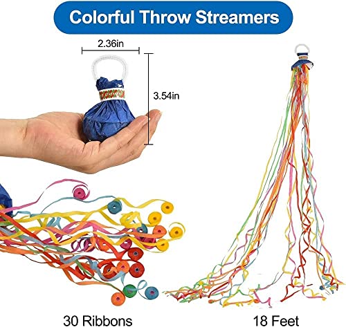 FAIRZ 10 Pack Homezo No Mess Streamers, Hand Throw Streamers, Pop out Streamers No Mess, For Birthday, Wedding, School Opening, Graduation, Party Celebrations (Multicolor)