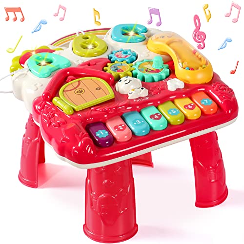 Fajiabao Mesa Actividades Bebe 1 Año - Juguetes Niñas 1 Año Instrumentos Musicales Infantiles Juegos Educativos Niños Navidad Regalos Originales Bebe 1 2 Año Regalo Niña Niño