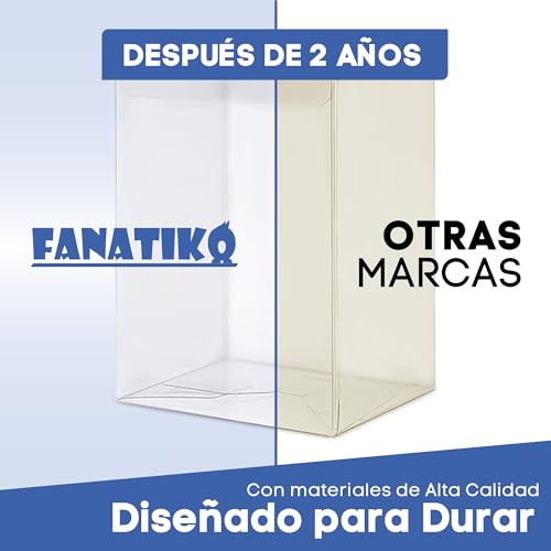 Fanatiko Pack de 15 Fundas Protectoras Platinum compatibles para Funko Pop - Funda Funko Pop de 0,7 mm - Mantén Tus Funko Pop Condiciones Gracias a tu Protector Funko.