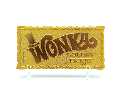 Fanattik Ticket Dorado Willy Wonka Edición Limitada, Multicolor