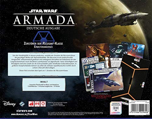 Fantasy Flight Games FFGD4338 - Destructor Clase Recusante - Star Wars: Armada (Expansión, Edición ES)