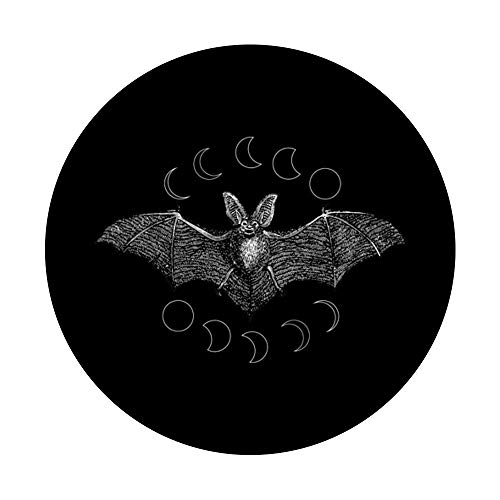 Fases de la Luna Vampiro Murciélago Goth Lunar Bruja Wicca PopSockets PopGrip Intercambiable