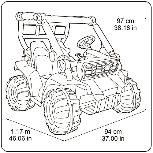 FEBER Buggy - Coche eléctrico de 2 plazas para niños y niñas de 3 años en adelante, 12V (Famosa 800012472)
