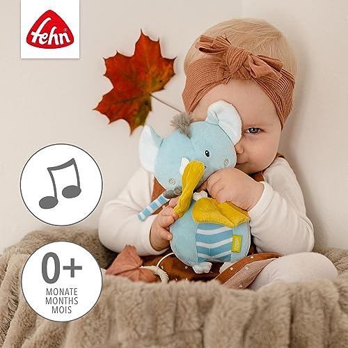 Fehn Caja de música para bebé, ayuda para dormir con diseño de murciélago, peluche con suave melodía como ayuda para dormir «Canción de cuna de Brahms», juguete para desplazamientos y para la casa