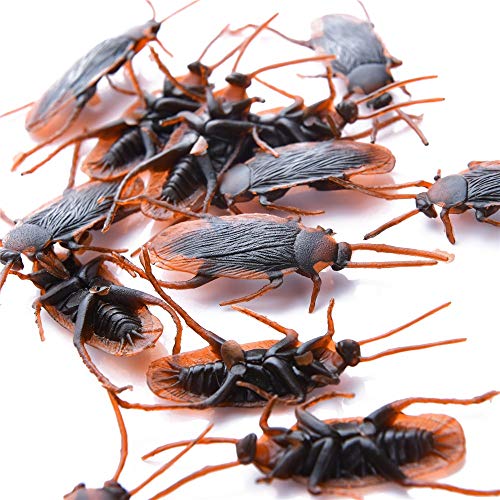 FeiWen Plastico Cucaracha Fake Roach Prank cucarachas plásticas Halloween Fool's Day Decoración del Partido(100pcs)