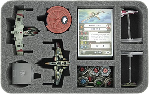 Feldherr Bandeja de Espuma HSGB050BO es Compatible con Star Wars X-Wing 2 x ARC-170 o K-Wing, Barcos y Accesorios