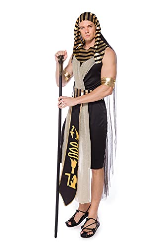 Feynman Disfraz de faraón egipcio Ramses para hombre, disfraz de faraón Egipto, disfraz antiguo para Halloween, carnaval, XL