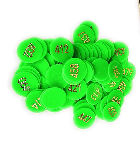 Ficha de moneda de plástico (verde, 1 a 200) Propósito de fichas: este tipo de fichas se utiliza ampliamente en hoteles, escuelas, hospitales, bancos, oficinas y propósitos de compras.