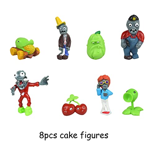 Figuras de Adorno para Tartas Plantas contra Zombies Cumpleaños Tarta Figures Plants vs Zombies Decoración para Tartas Figures Juguetes