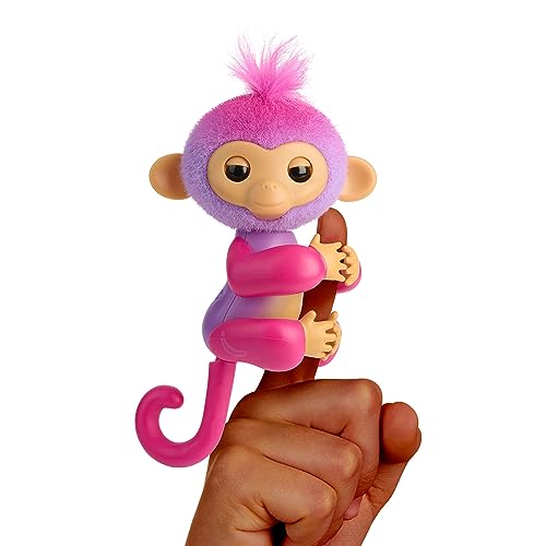 Fingerlings Nuevo Mono bebé Interactivo 2023 reacciona al Tacto - Más de 70 Sonidos y reacciones - Charli (Morado)