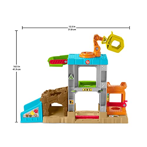 Fisher-Price Little People Aprende construcción Muñecos con accesorios de juguete, regalo para bebés +1 año (Mattel HCJ64)