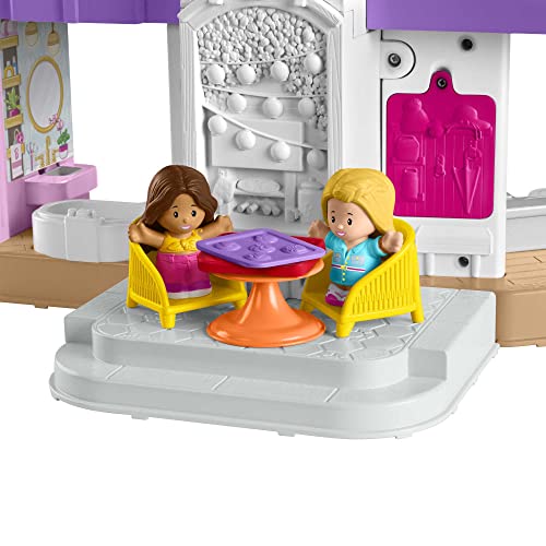 Fisher-Price Little People Barbie Dreamhouse Casa de muñecas con luces y sonidos, 3 plantas y 2 figuras, regalo para bebé +1 año (Mattel HJN55)