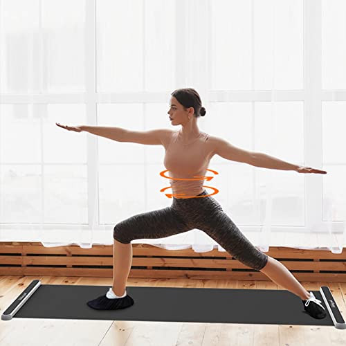 Fitness Sli-Board - Tabla deslizante para fitness (180 x 50 cm, para núcleo y piernas, sentadillas, estrías, pulmones, push-ups, climbers, planks) Cypreason