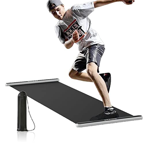 Fitness Sli-Board - Tabla deslizante para fitness (180 x 50 cm, para núcleo y piernas, sentadillas, estrías, pulmones, push-ups, climbers, planks) Cypreason
