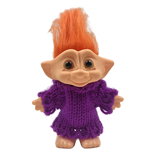 Fonowx 3 Pieces Lucky Troll Dolls Colored Hair Action Figures Cake Toppers Birthday Party Favors