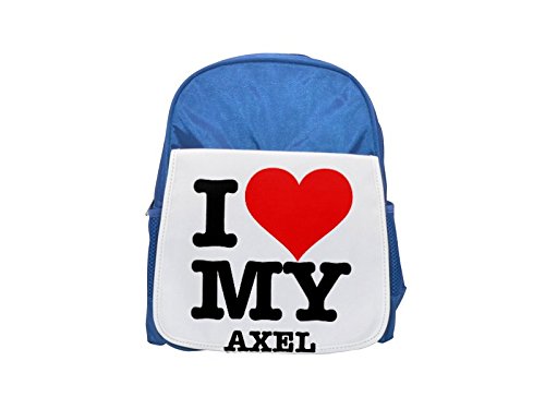 Fotomax I Love My Axel Printed Kid 's Blue Backpack, Cute Backpacks, Cute Small Backpacks, Cute Black Backpack, Cool Black Backpack, Fashion Backpacks, Large Fashion Backpacks, Black Fashion Backpack