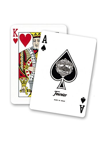 Fournier Nº 505 Baraja Cartas Poker Clásica, Color Rojo O Azul (F21644), Color/Modelo Surtido + 818-55 Baraja Poker En Inglés (55 Cartas), Surtido, Color del Dorso Aleatorio Rojo O Azul