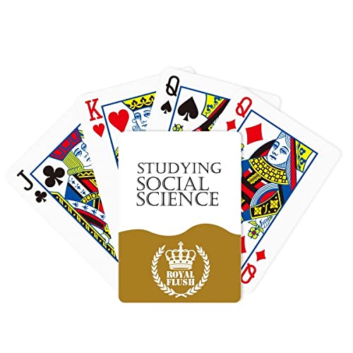 Frase corta estudiando el juego de cartas real del poker del raso de la ciencia social