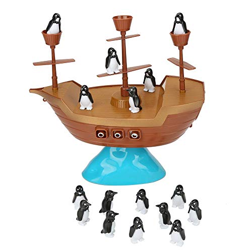 FTVOGUE Pirata Barco Pingüino Equilibrio Juguete Juegos de Mesa Juguete de Interacción Niño-Padre Juguete