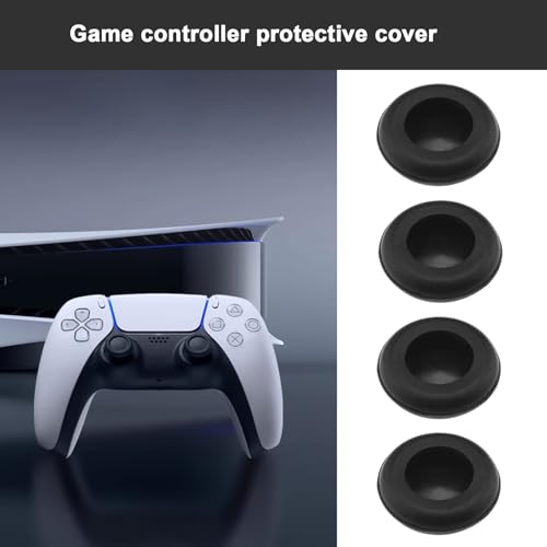 Funda protectora de silicona antideslizante con 6 tapas de mando inalámbrico, protector de goma suave compatible con PS5 Edge inalámbrico mando, blanco