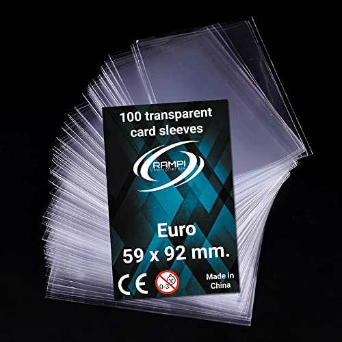 Fundas para cartas Euro protectoras 59 x 92 transparentes (Paquete de 100)