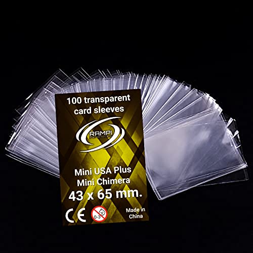Fundas transparentes protectoras para cartas pequeñas 43 x 65 mm. (Pack de 100) USA Plus