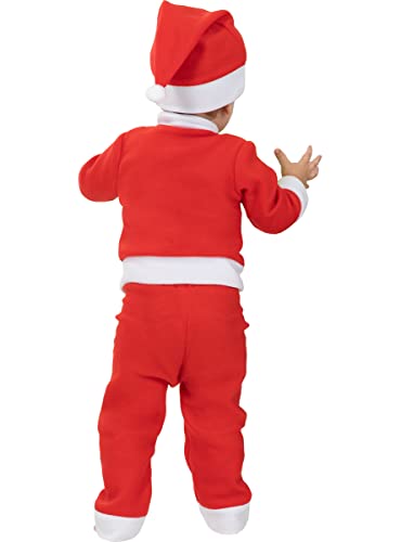 Funidelia | Disfraz de papá noel para bebé Santa Claus, Navidad, Papá Noel - Disfraces para niños, accesorios para Fiestas, Carnaval y Halloween - Talla 12-24 meses - Rojo