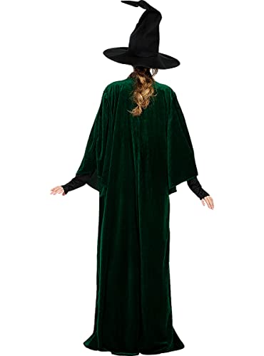 Funidelia | Disfraz de Profesora McGonagall - Harry Potter para mujer Magos, Gryffindor, Hogwarts - Disfraces para adultos, accesorios para Fiestas, Carnaval y Halloween - Talla M-L - Verde oscuro