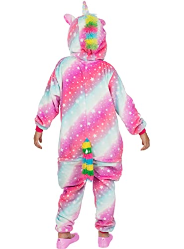 Funidelia | Disfraz de unicornio multicolor onesie para niña Originales & Divertidos - Disfraz para niños y divertidos accesorios para Fiestas, Carnaval y Halloween - Talla 10-12 años