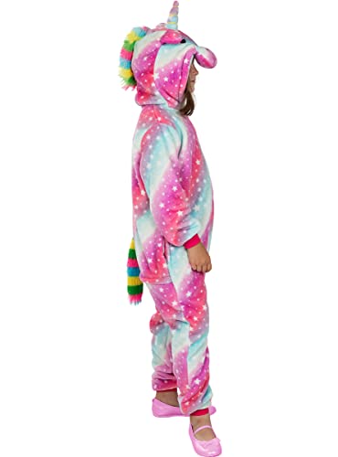 Funidelia | Disfraz de unicornio multicolor onesie para niña Originales & Divertidos - Disfraz para niños y divertidos accesorios para Fiestas, Carnaval y Halloween - Talla 10-12 años