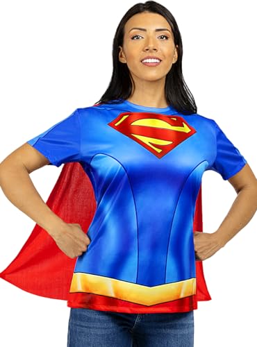 Funidelia | Kit disfraz de Supergirl para mujer Kara Zor-El, Superhéroes, DC Comics - Disfraces para adultos, accesorios para Fiestas, Carnaval y Halloween - Talla L-XL - Rojo