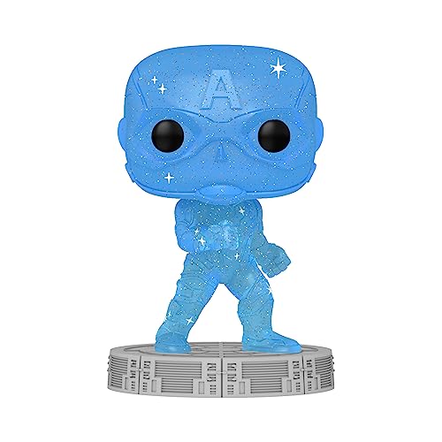 Funko Pop! Artist Series: Marvel Infinity Saga - Object - Cap America - Azul - Figura de Vinilo Coleccionable - Incluye Estuche Protector de Plástico - Idea de Regalo- Mercancia Oficial