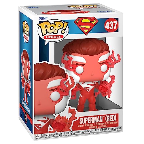 Funko Pop! Heroes: DC - Superman - (Red) - DC Comics - Exclusiva Amazon - Figura de Vinilo Coleccionable - Idea de Regalo- Mercancia Oficial - Juguetes para Niños y Adultos - Comic Books Fans
