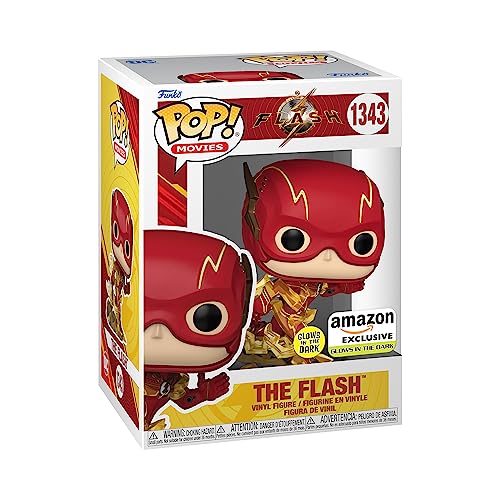 Funko POP! Movies: The Flash - Flash Running - (Glow In The Dark) - DC Comics - Exclusivo De Amazon - Figuras Miniaturas Coleccionables Para Exhibición - Idea De Regalo - Mercancía Oficial