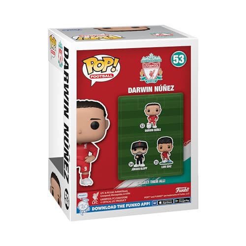 Funko POP! Soccer: Liverpool FC - Darwin Nunez - Figuras Miniaturas Coleccionables Para Exhibición - Idea De Regalo - Mercancía Oficial - Juguetes Para Niños Y Adultos - Fans De Sports
