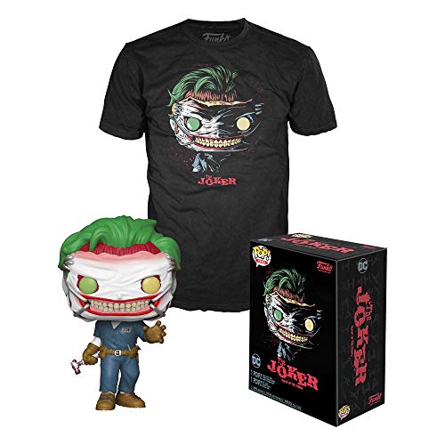 Funko- Set Figura Pop & tee DC Comics The Joker Exclusive M Muñecos acción, Multicolor (135420)
