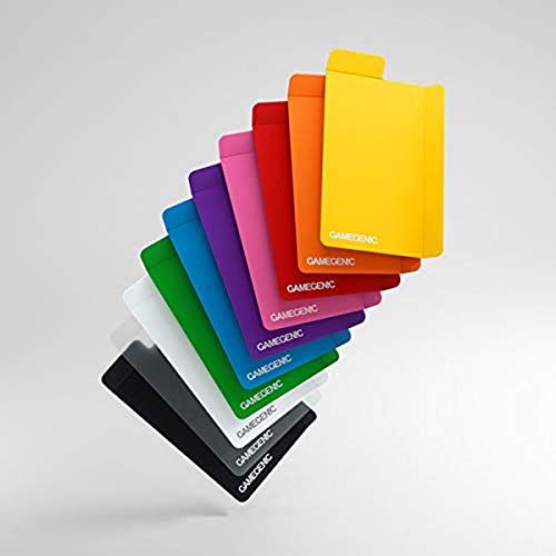 Gamegenic 50 Pack 66 x 91 mm Gray Standard Card Game Matte Sleeves & Flex Card Dividers (Pack of 10), Multicolored